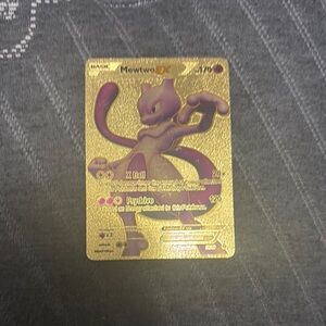 Pokemon Gold and Purple Trading Card